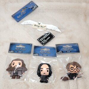 Lot of 4 Harry Potter 3D Figural Magnets - Snape - Harry - Hagrid - Hedwig MINT
